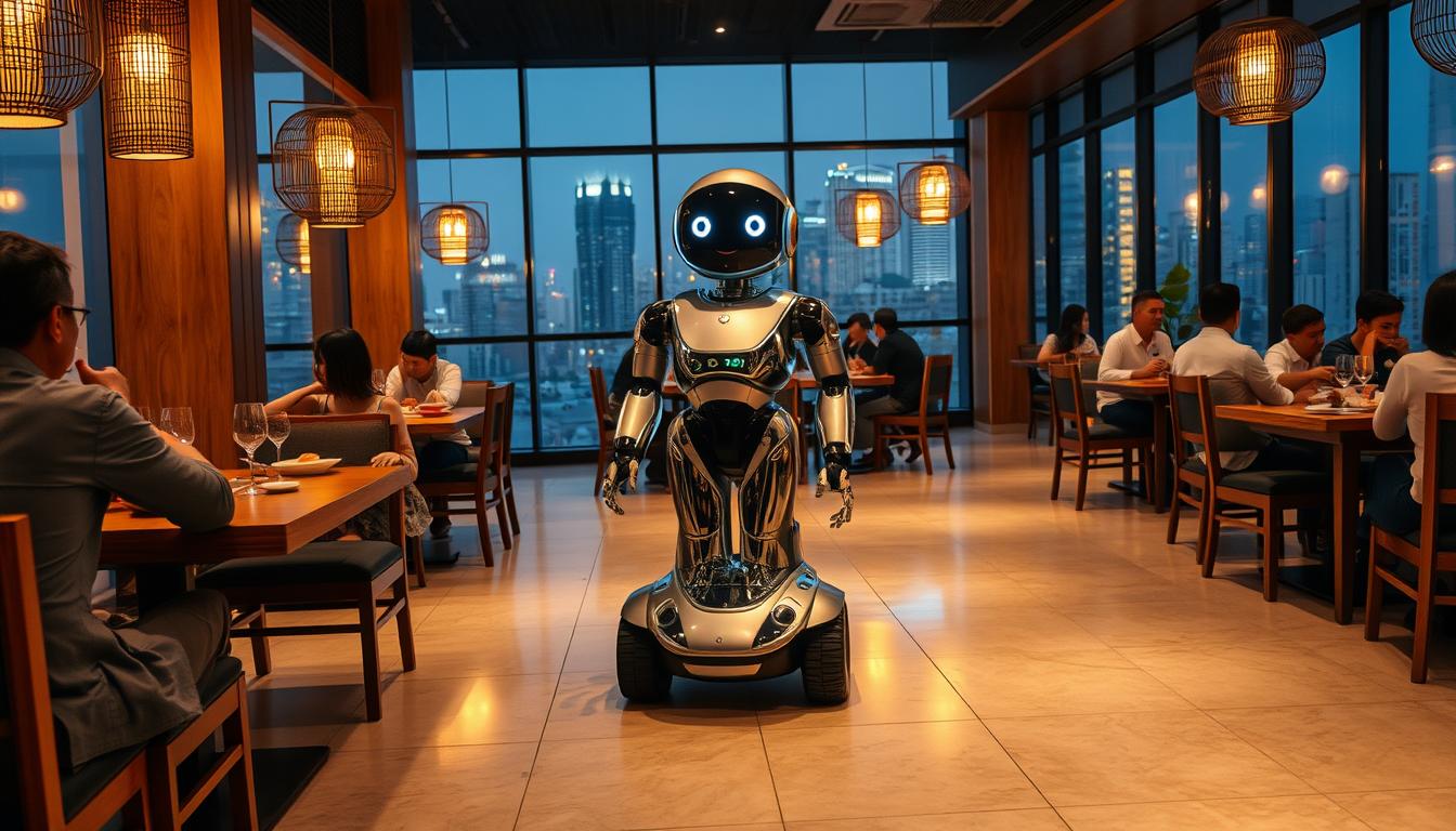 Robot Pelayan Muncul di Restoran Jakarta