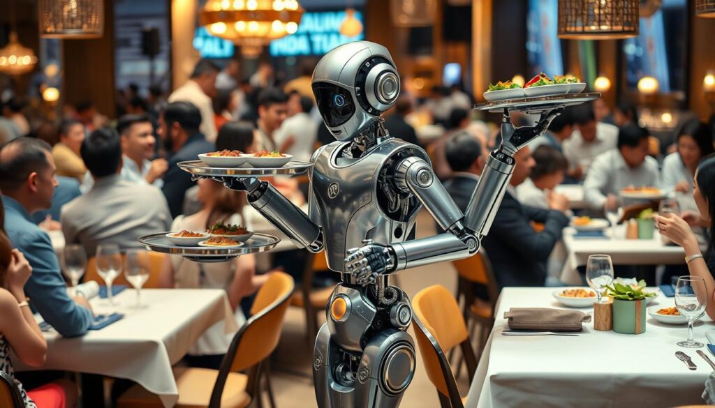 Robot Pelayan di Restoran Jakarta